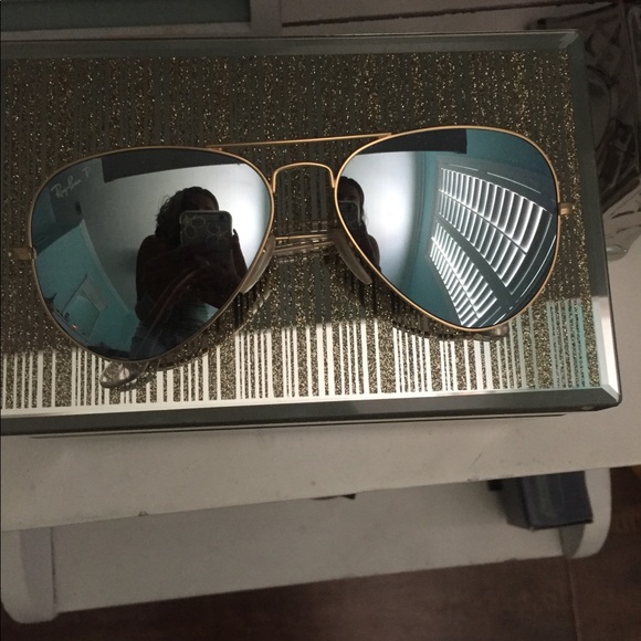 Silver Reflective Aviator RayBans!!!!